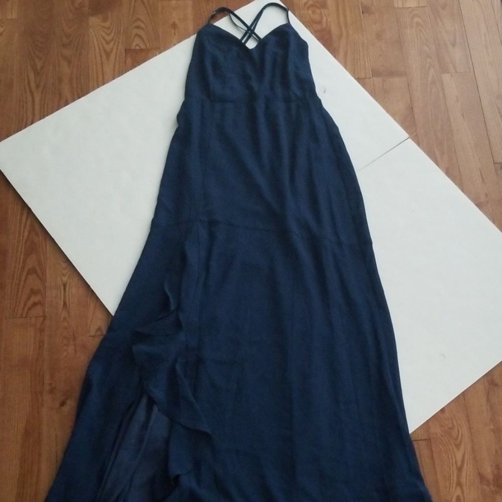 Lulus Navy Blue Love Lace Up Maxi Dress - Picture 4 of 8